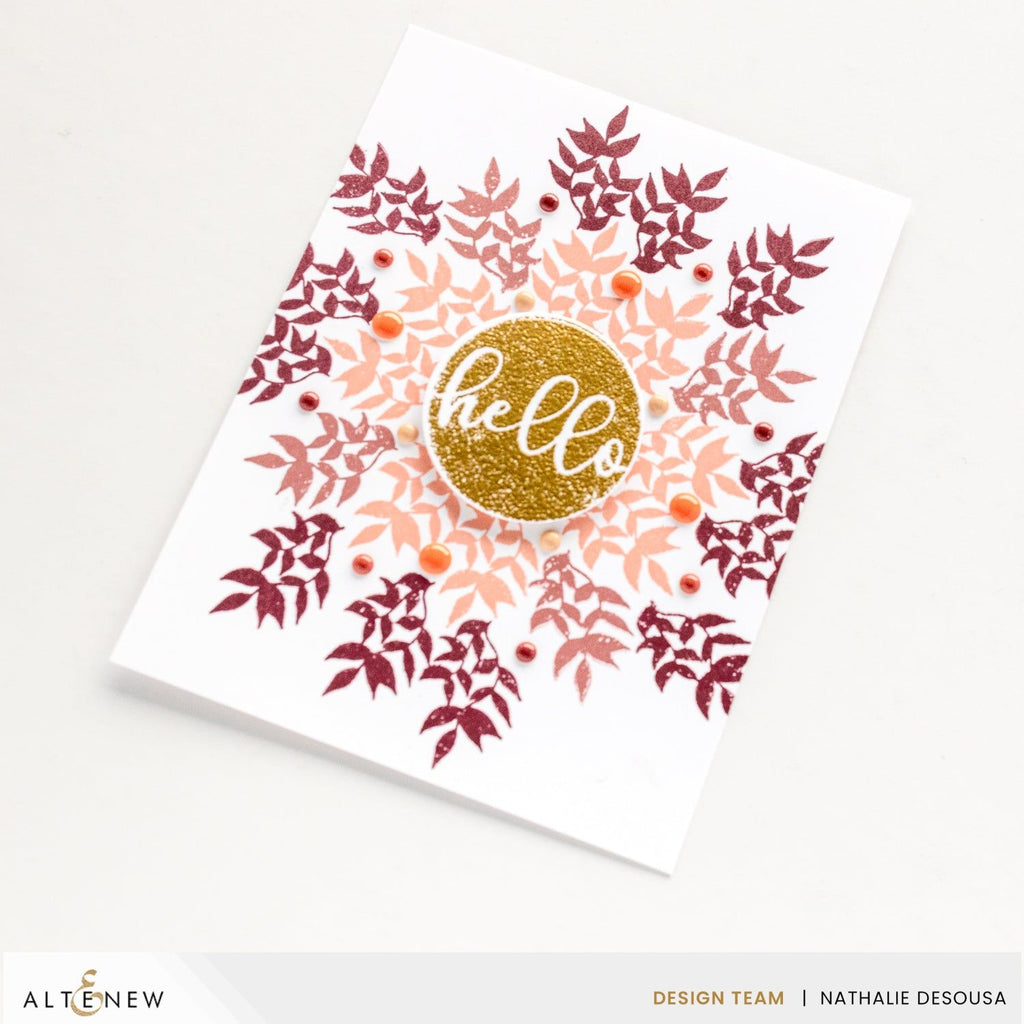 Altenew Whimsical Wreath 3D Embossing Folder alt8668 golden circle