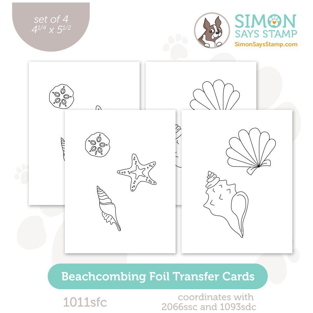 Simon Says Stamp Foil Transfer Cards Beachcombing 1011sfc