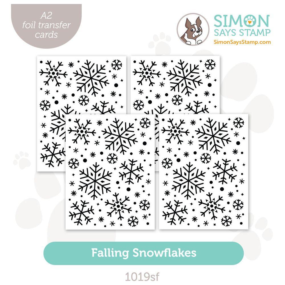 Simon Says Stamp Falling Snowflakes Foil Transfer Cards 1019sf Festive Fun