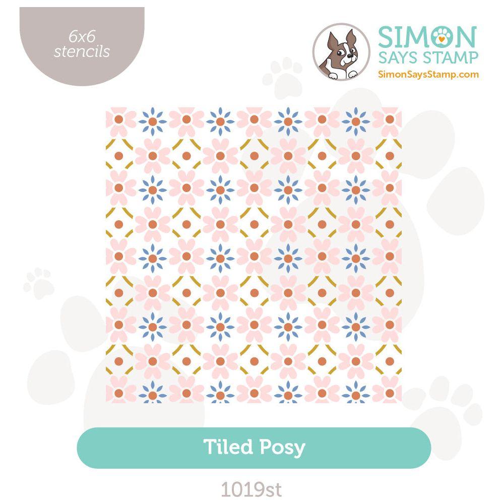 Simon Says Stamp Stencils Tiled Posy 1019st Celebrate