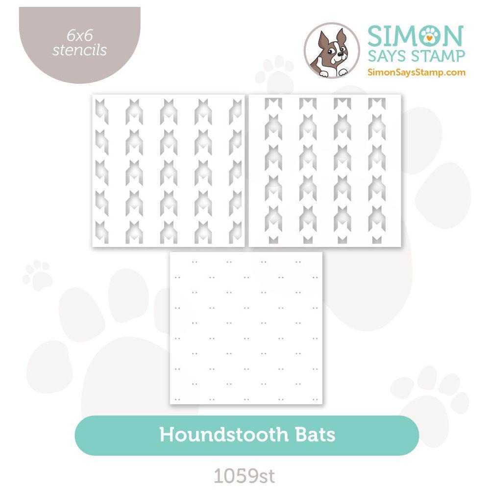 Simon Says Stamp Stencils Houndstooth Bats 1059st