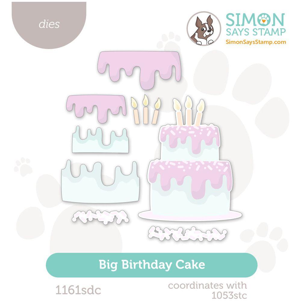 Simon Says Stamp Big Birthday Cake Wafer Dies 1161sdc Sweet Wishes