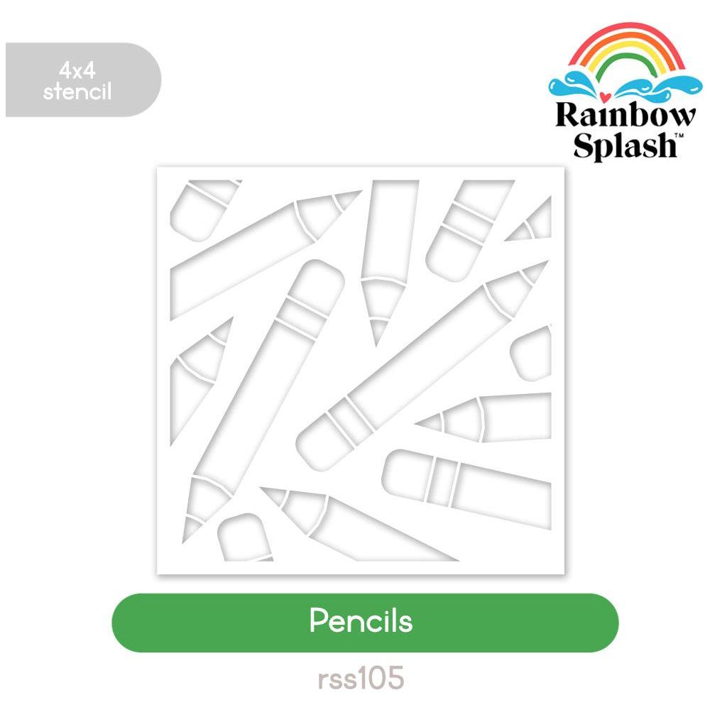 Rainbow Splash Stencil Pencils rss105