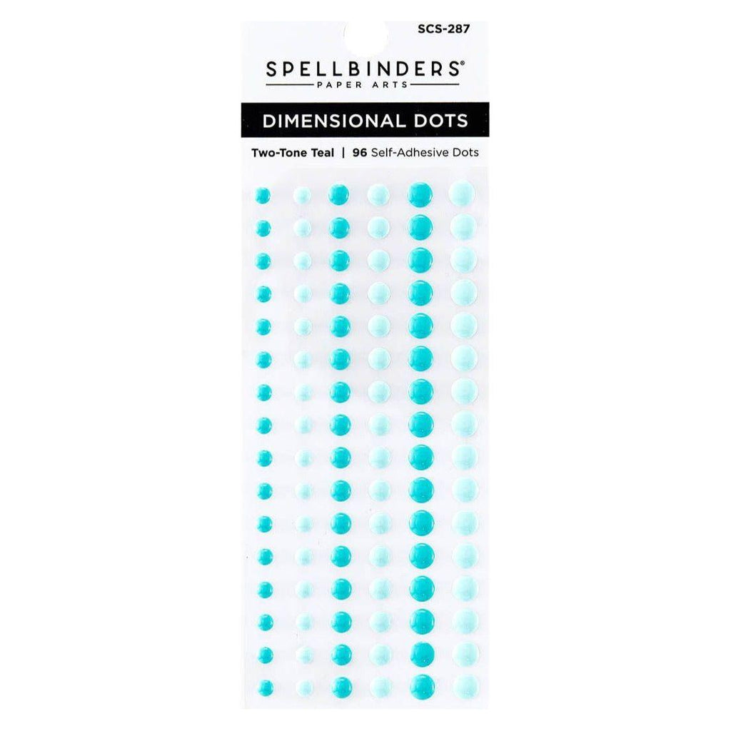 SCS-287 Spellbinders Dimensional Two Tone Teal Enamel Dots