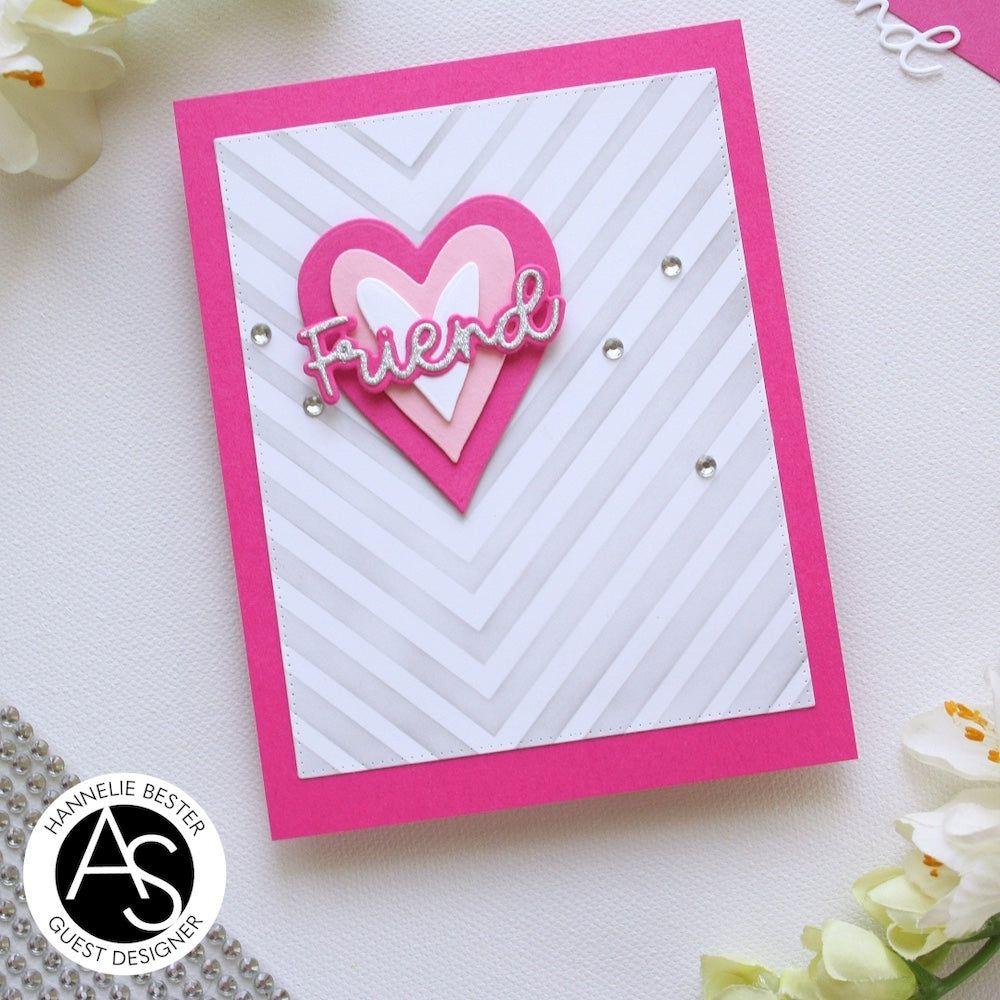 Alex Syberia Designs Chevron Chic Stencil asd-ste-147 heart