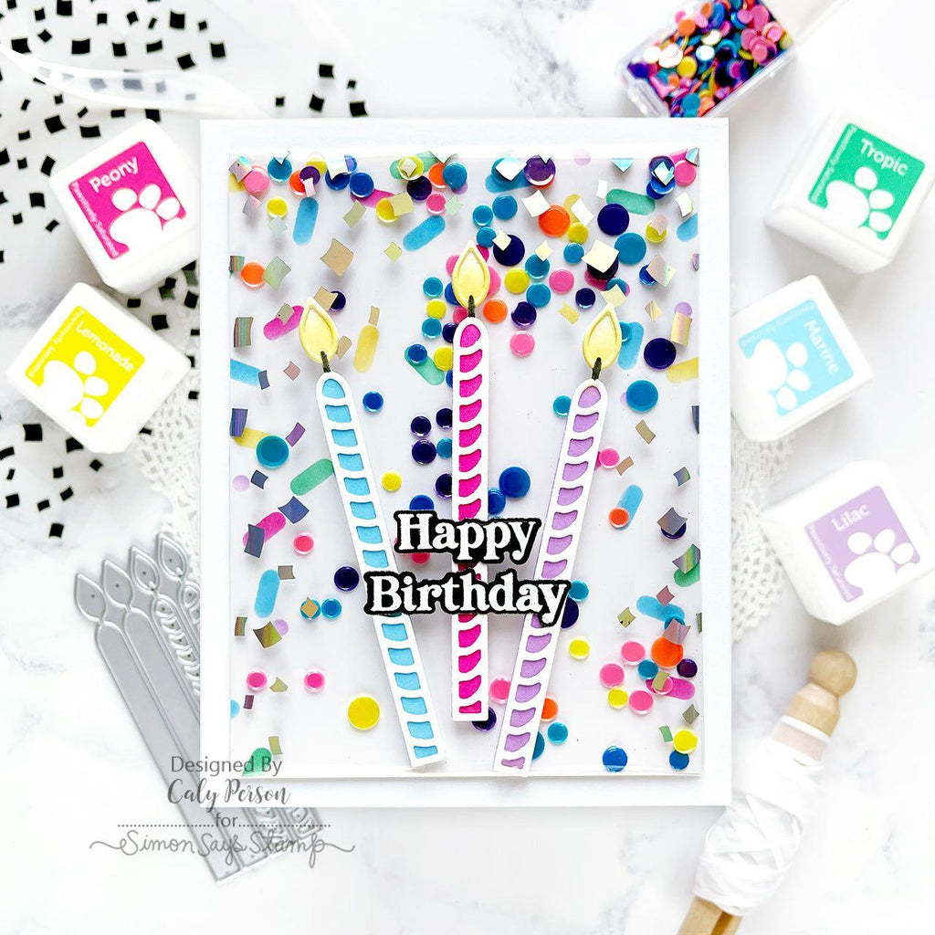 Simon Says Stamp Falling Confetti Acetate Foil Transfer Sheets 1005ssa Stamptember Birthday Card | color-code:ALT01