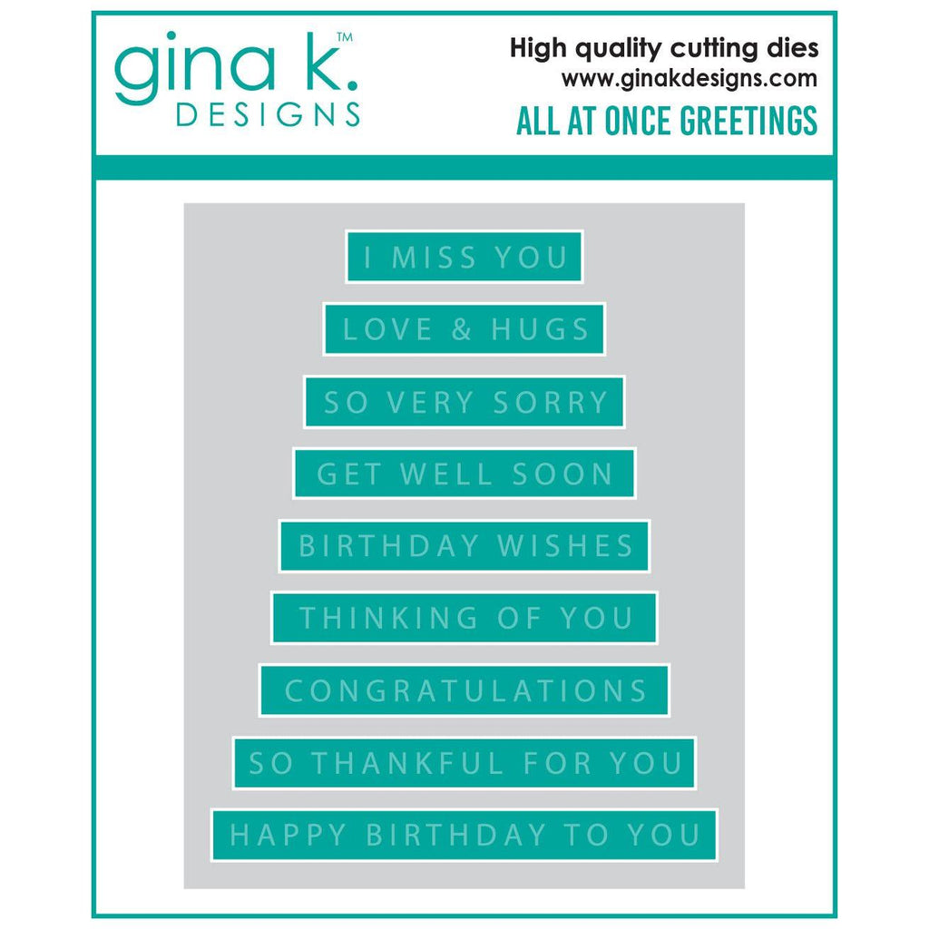 Gina K Designs All At Once Greetings Dies die0431