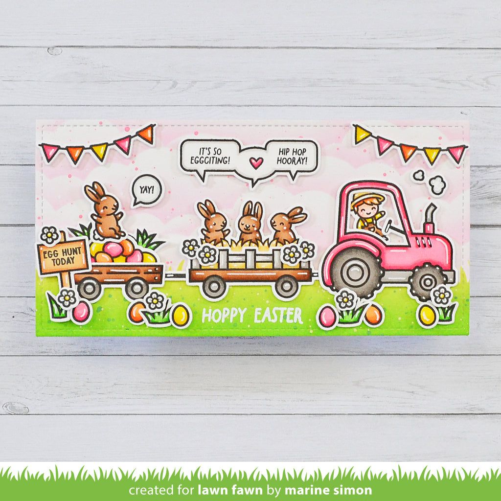 Lawn Fawn All the Speech Bubbles Clear Stamps lf3359 Hoppy Easter