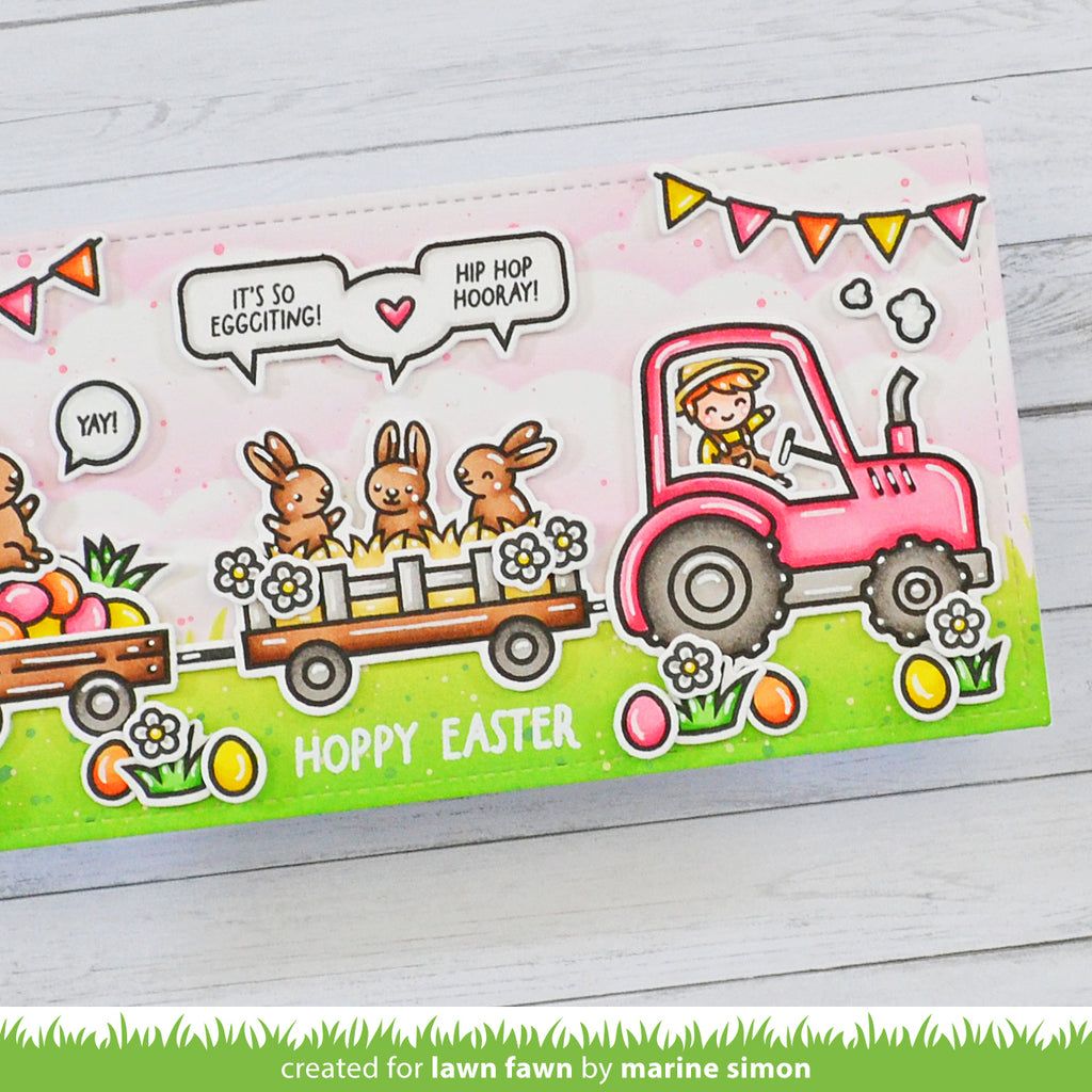 Lawn Fawn Hay There, Hayrides! Bunny Add-On Clear Stamps lf3357 Hoppy Easter