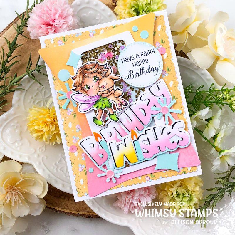 Whimsy Stamps Birthday Wishes Word Dies wsd100a happy birthday