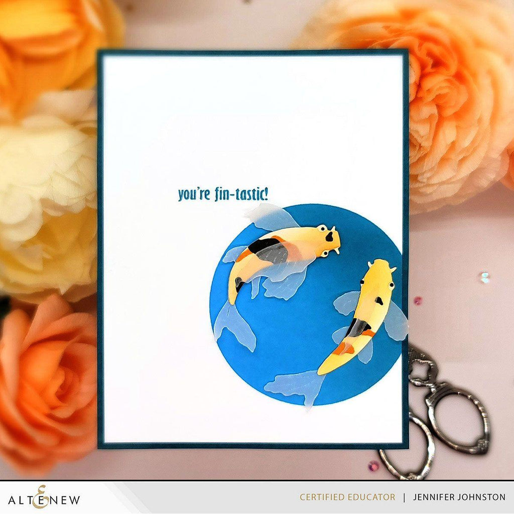 Altenew Calming Koi Clear Stamps alt8944 you're fin-tastic