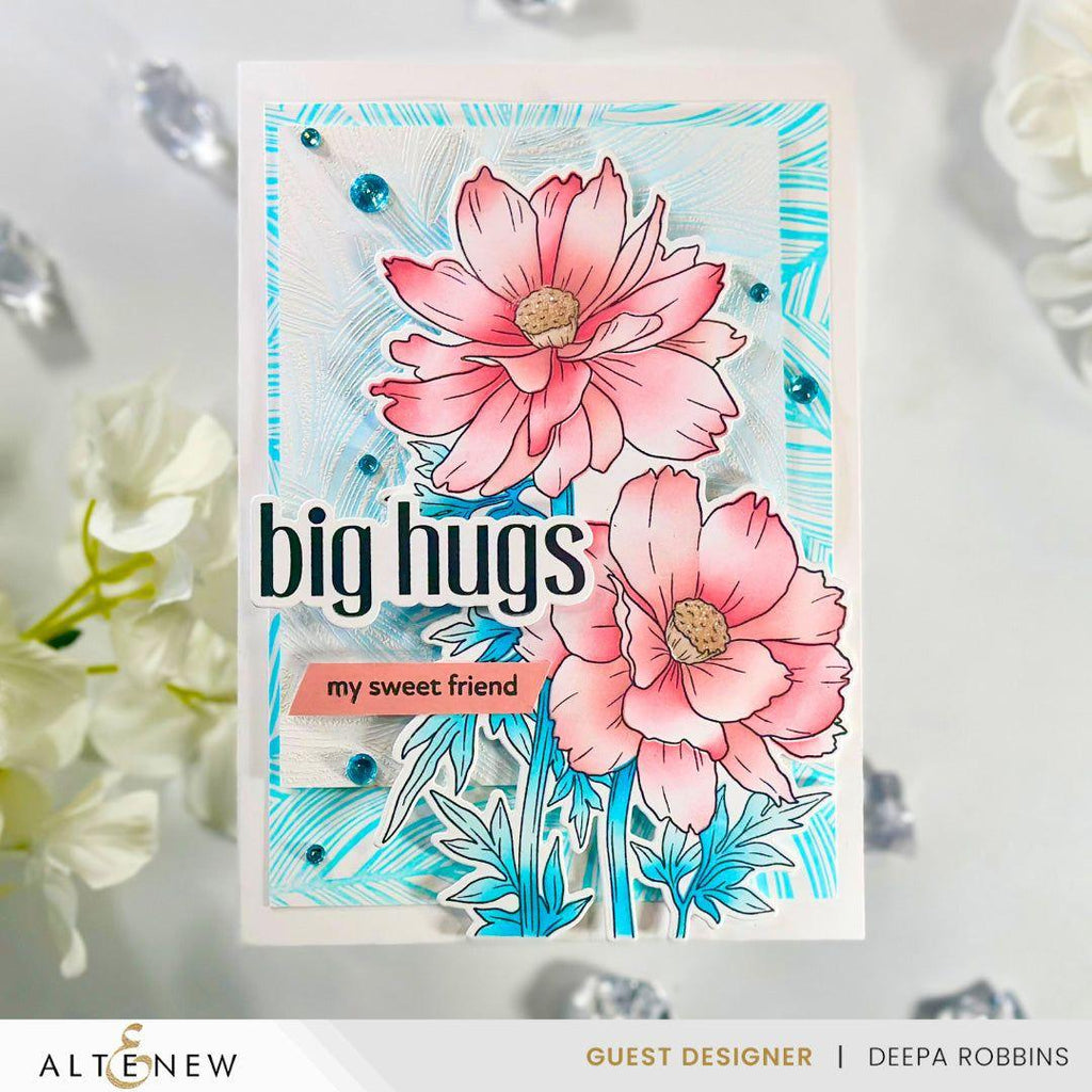 Altenew Build-A-Garden Sulfur Cosmos Add-On Dies alt10217 big hugs