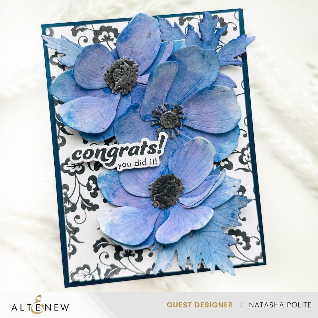 Altenew Celebration Sentiments Press Plate and Die Set congrats