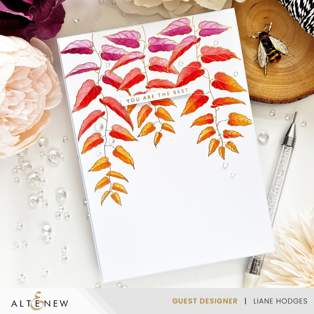 Altenew Cascading Vines Press 'n' Foil Plate and Stencil Set you are the best