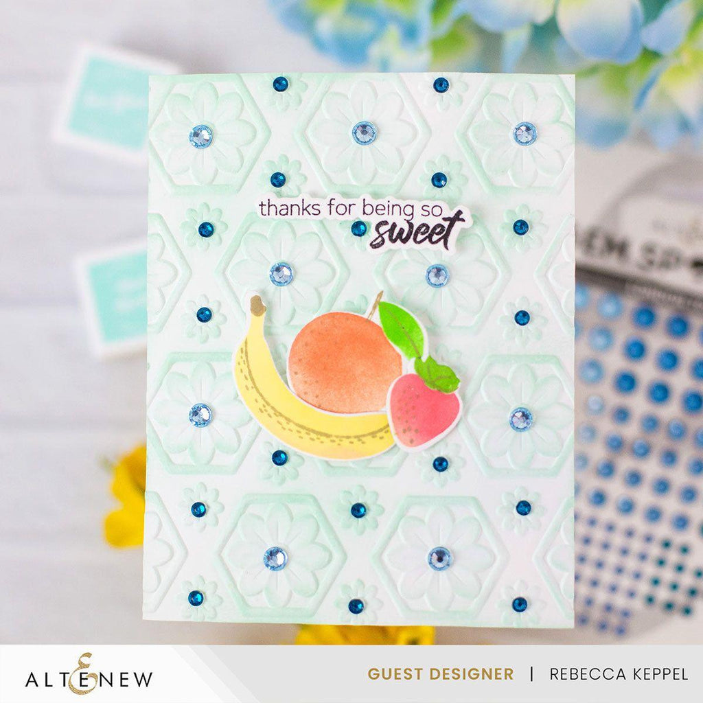 Altenew Dynamic Duo Fruitful Fun Clear Stamp and Stencil Set alt10166bn fun fruit