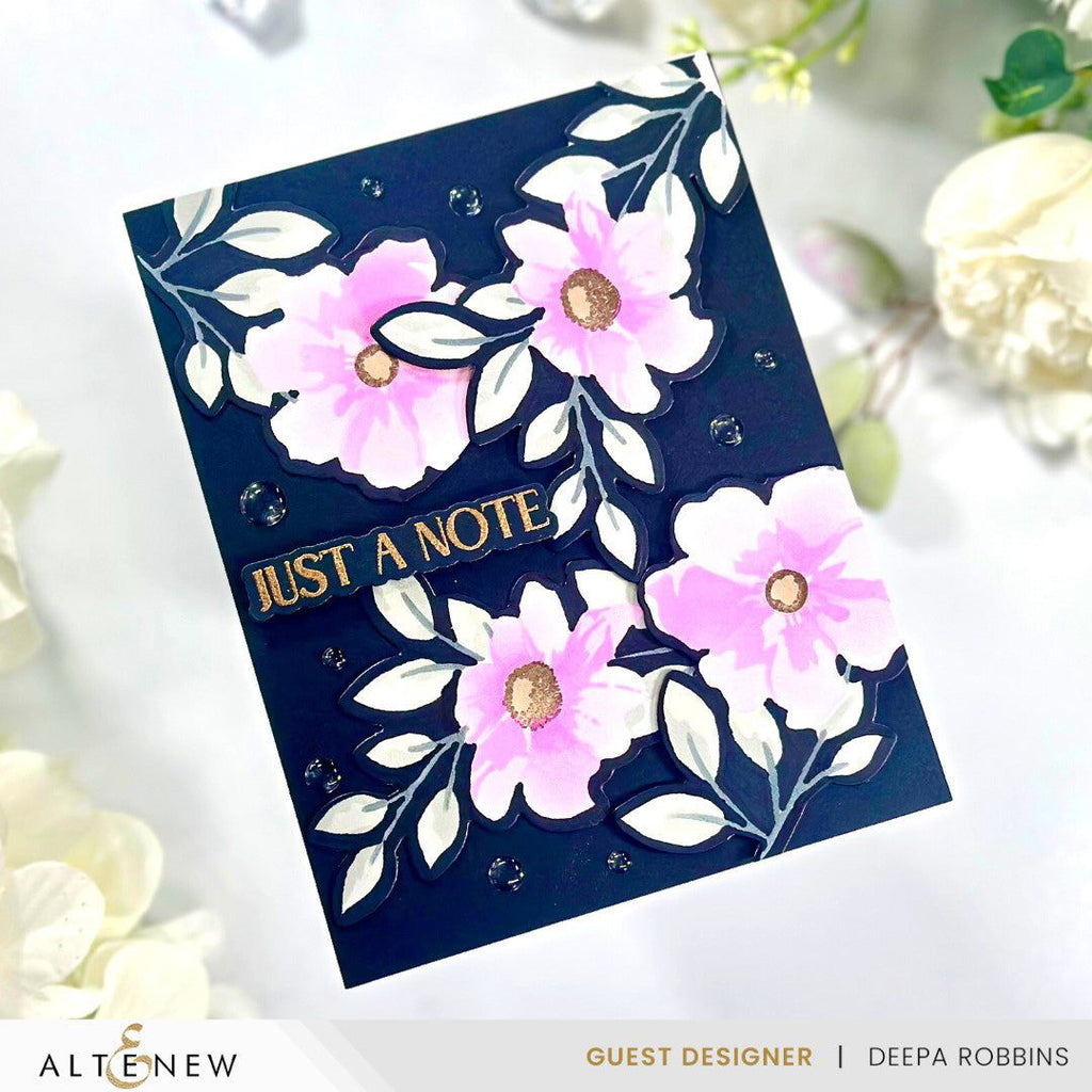 Altenew Dynamic Du: Painted Blossoms and Add-on Die Bundle flowers