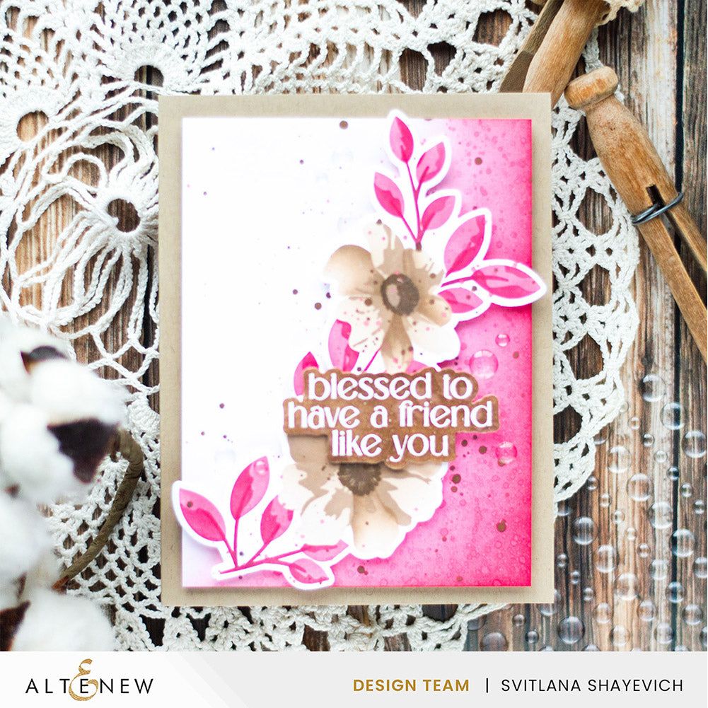 Altenew Dynamic Du: Painted Blossoms and Add-on Die Bundle friend