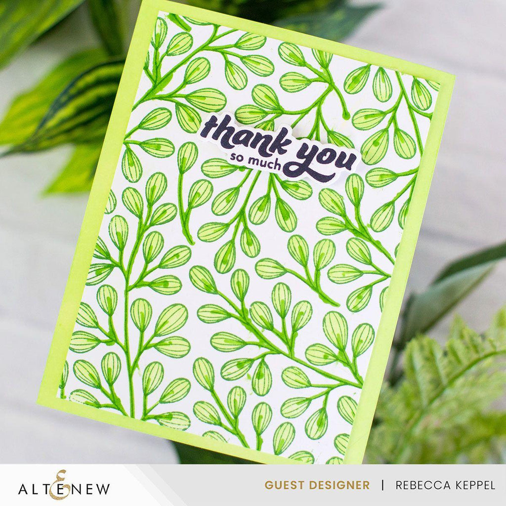 Altenew Sunshine Greetings Press Plates and Die Set thank you