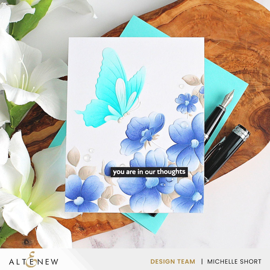 Altenew Flutter and Bloom Clear Stamps alt10038 butterfly