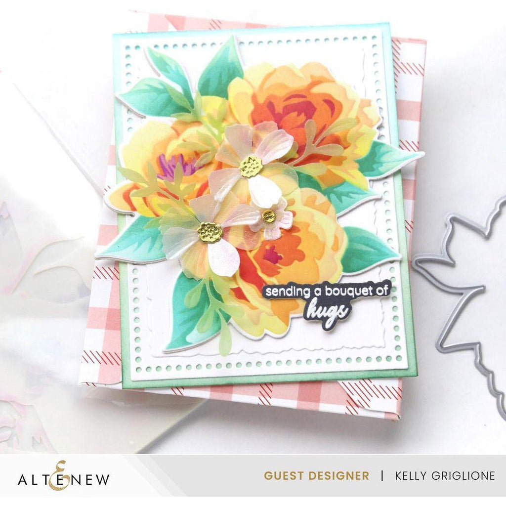 Altenew Stencil Art Amorous Dream Layering Stencils alt8909 flower bouquet