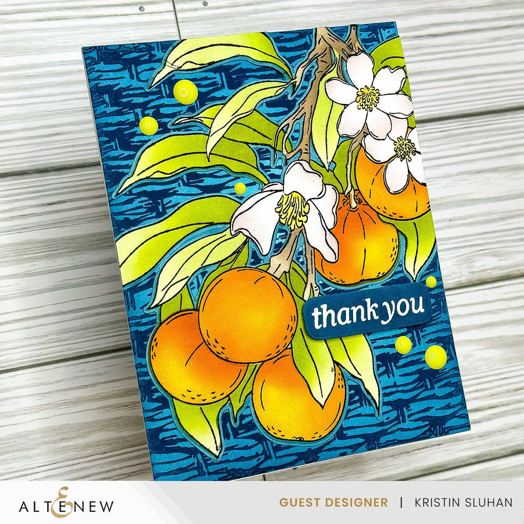 Altenew Essential Textures Basketweave Press n Foil Plate alt10237 thank you