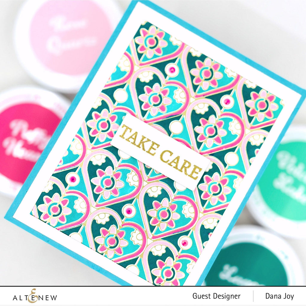 Altenew Dainty Hearts Stencils alt8701 take care