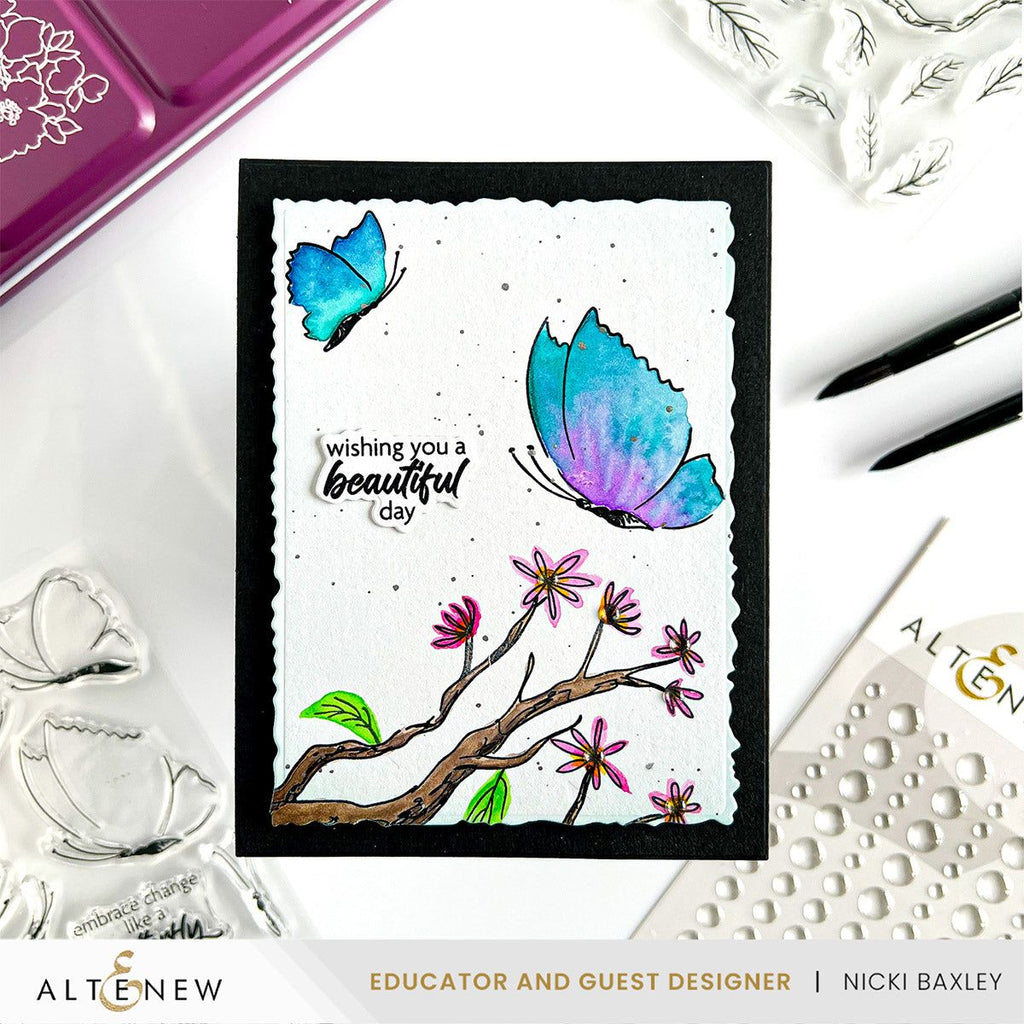 Altenew Paint and Stamp Flowers Dies alt8918 beautiful day