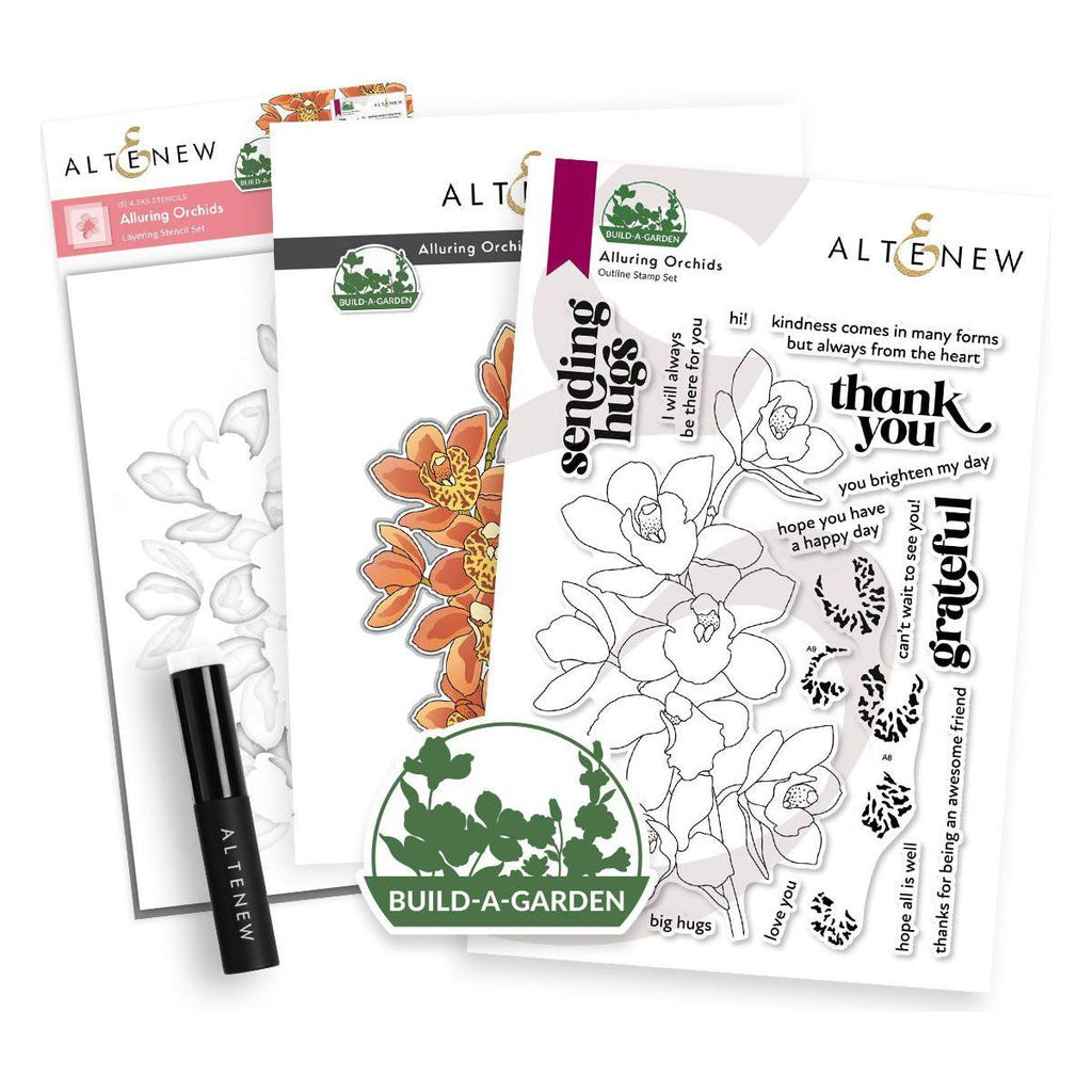 Altenew Build-A-Garden Alluring Orchids and Add-on Die Set