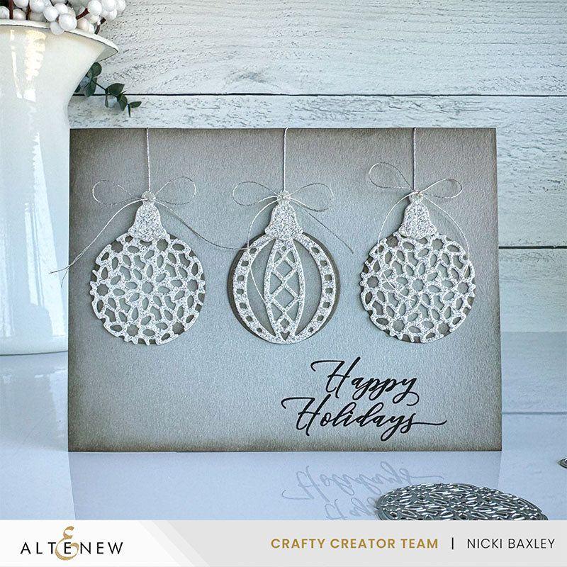 Altenew Festive Ornaments Layering Dies alt10411 happy holidays