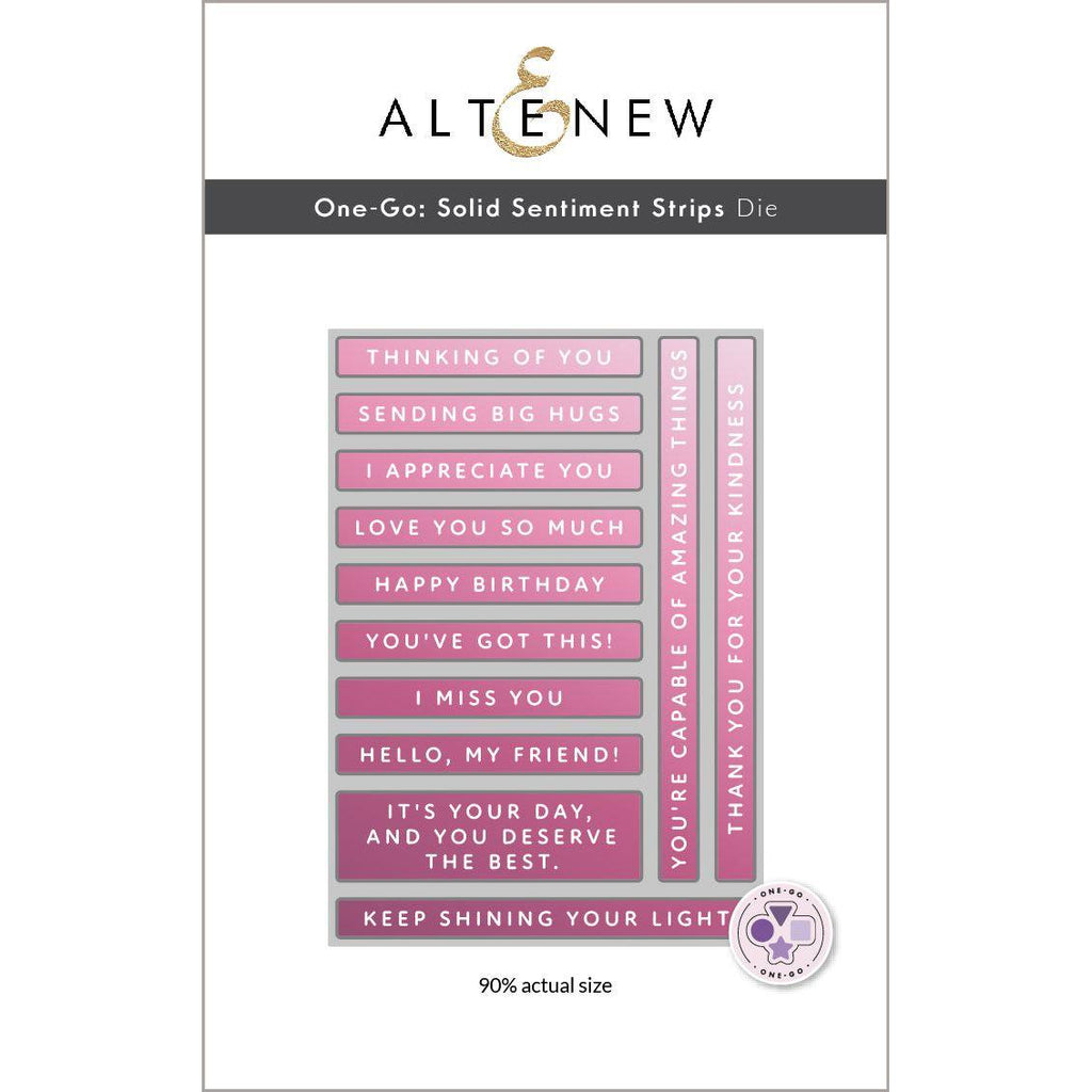 Altenew One-Go Solid Sentiment Strips Die alt10479