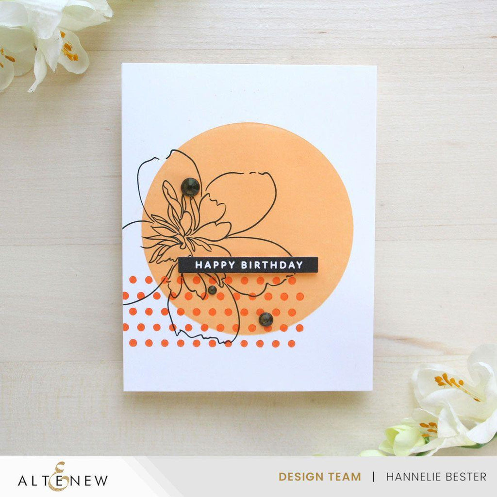 Altenew One-Go Solid Sentiment Strips Die alt10479 flower