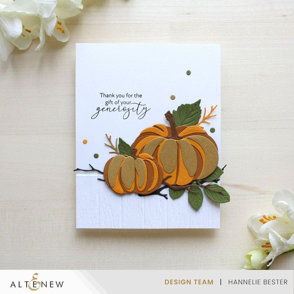 Altenew Pretty Pumpkins Layering Dies alt10473 thank you