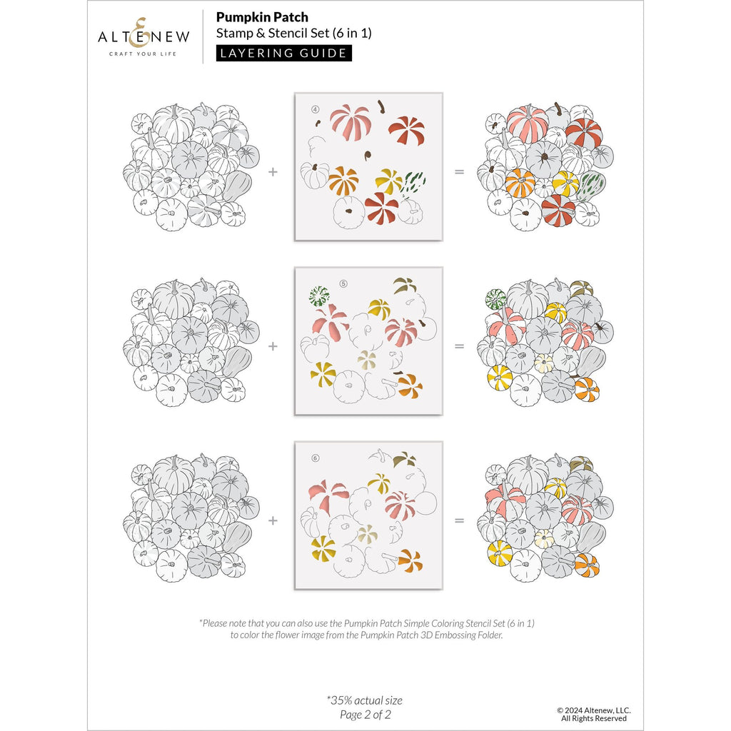 Altenew Pumpkin Patch Clear Stamps alt10474 layering guide