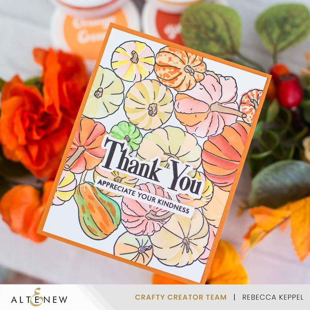 Altenew Pumpkin Patch Clear Stamps alt10474 thank you