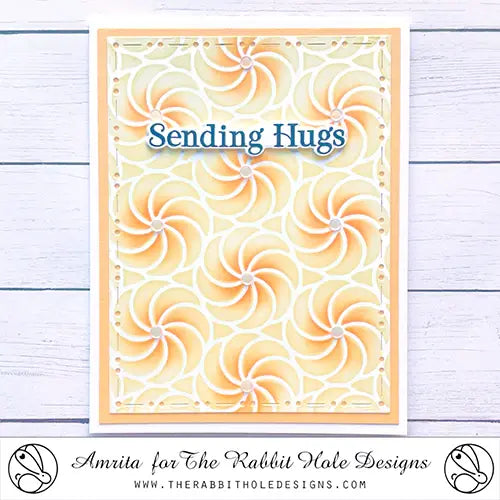 The Rabbit Hole Designs Candy Twist Stencil trh-004s sending hugs