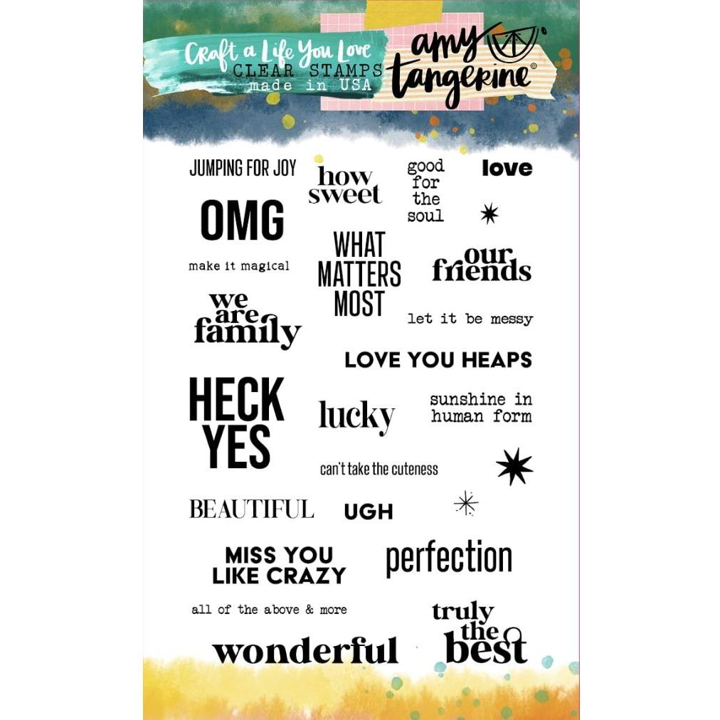 Amy Tangerine Words 1 Clear Stamps