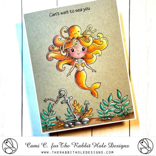 The Rabbit Hole Designs Salty Air Clear Stamp and Die Set octopus