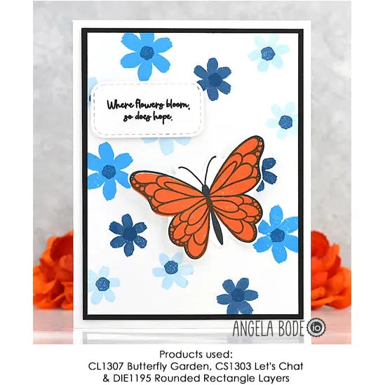 Impression Obsession Butterfly Garden Sayings Clear Stamps cs1307 butterfly