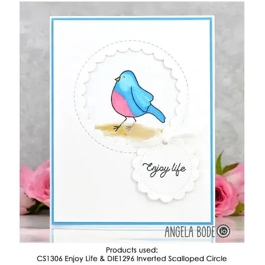 Impression Obsession Enjoy Life Clear Stamps cs1306 blue bird