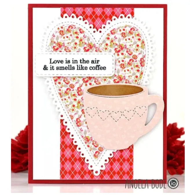 Impression Obsession Clear Stamps Coffee Love mc1218 hearts