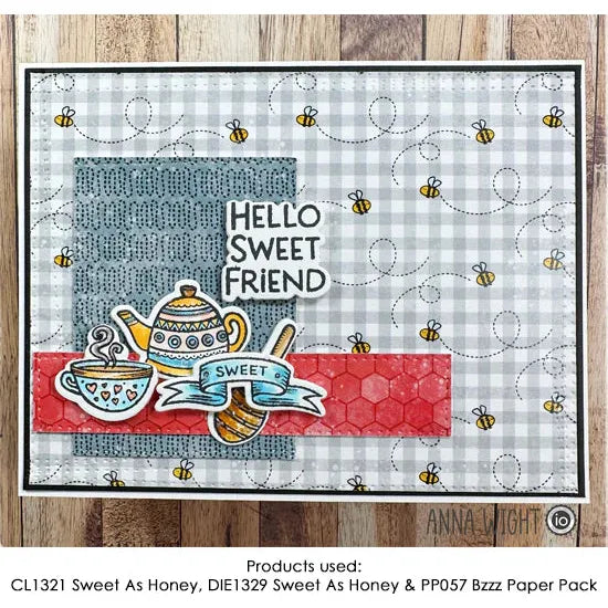 Impression Obsession Sweet as Honey Clear Stamps cs1321 tea set