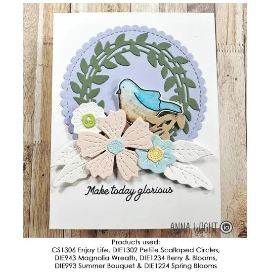 Impression Obsession Enjoy Life Clear Stamps cs1306 pretty flowers