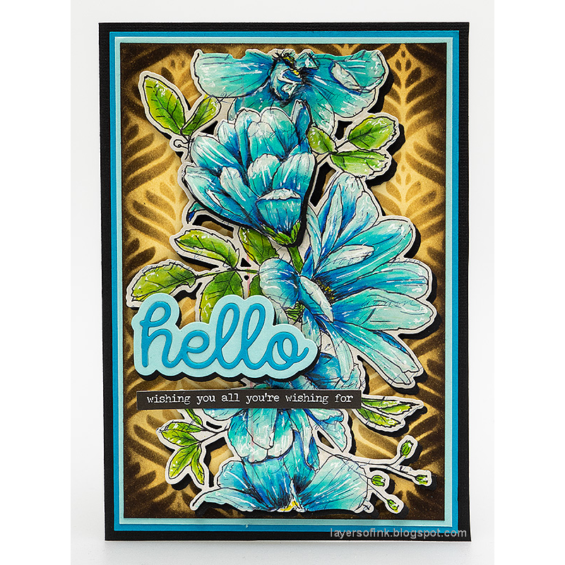 Simon Says Stamp Floral Trims Wafer Dies sss461 Sunny Vibes Hello Card | color-code:ALT03