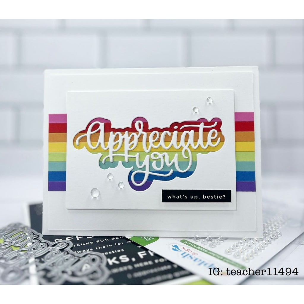 Simon Says Stamp Appreciate You Wafer Dies 1047sd Be Bold Appreciate You Card