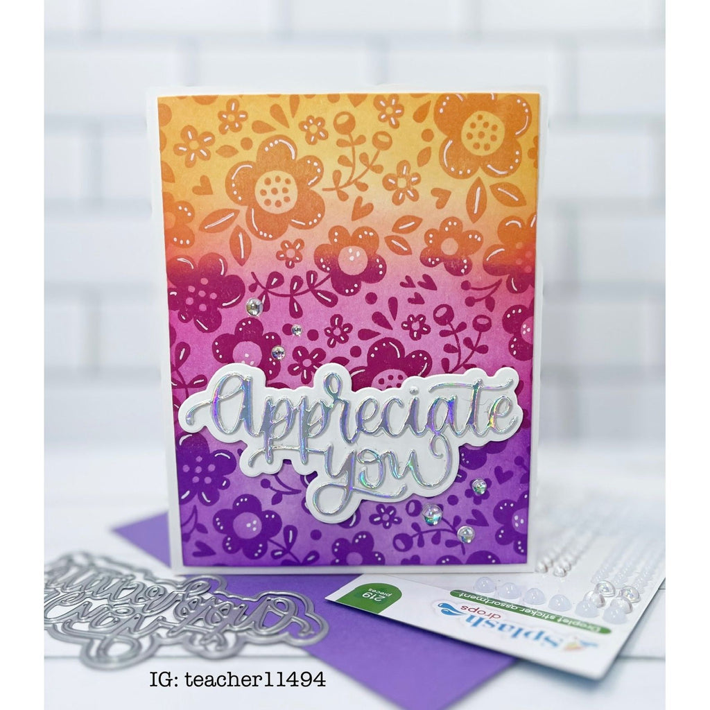 Simon Says Stamp Appreciate You Wafer Dies 1047sd Be Bold Appreciate You Card