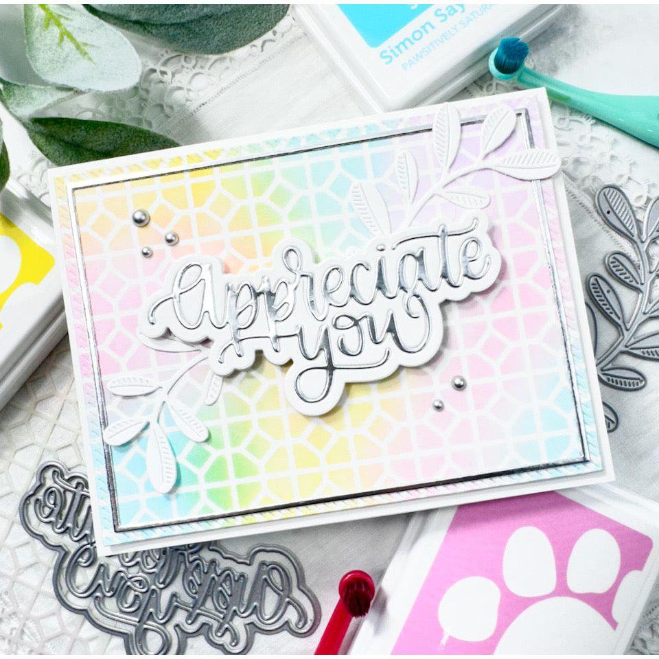 Simon Says Stamp Appreciate You Wafer Dies 1047sd Be Bold Appreciate You Card | color-code:ALT01