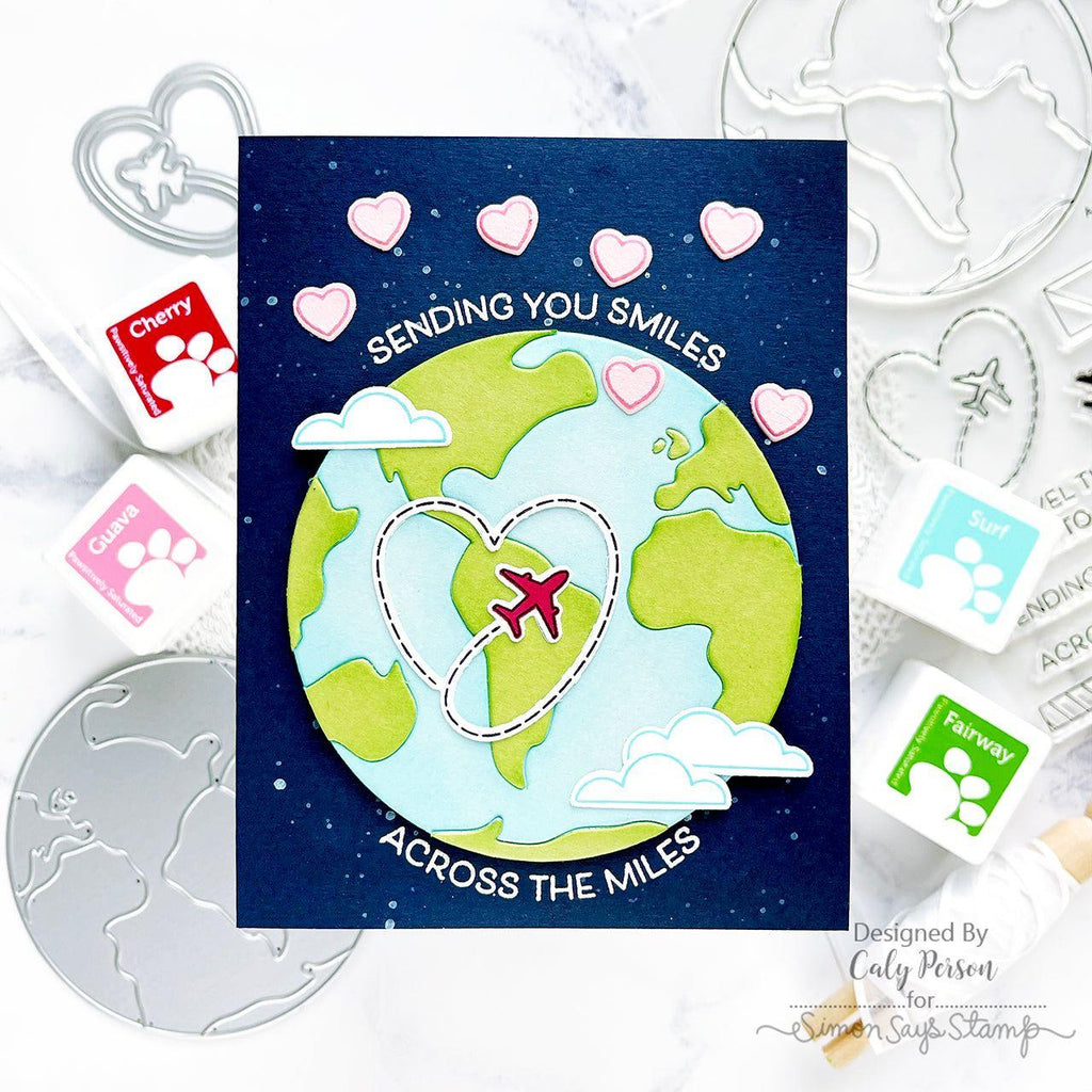 Simon Says Stamp Around the World Wafer Dies 1091sdc Sunny Vibes Sending Smiles Card | color-code:ALT05