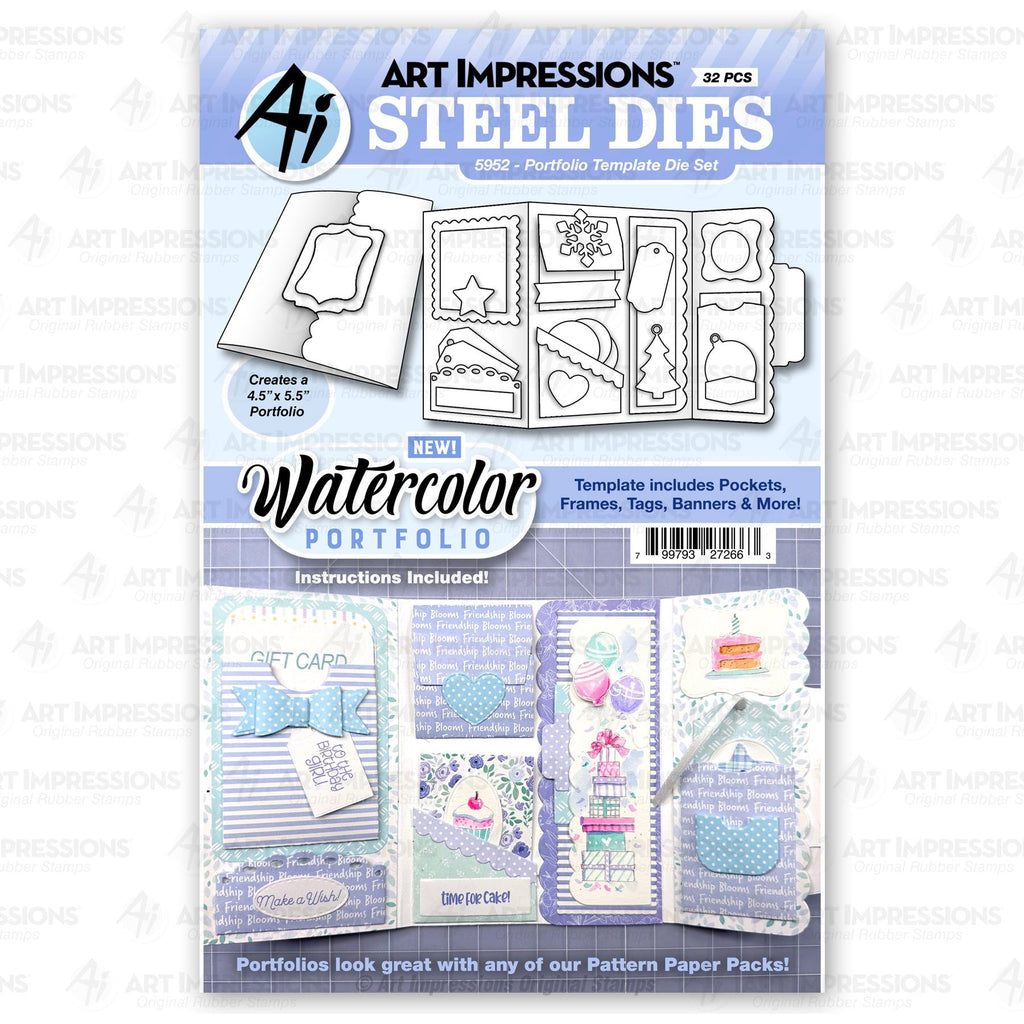 Art Impressions Portfolio Template Die Set 5952