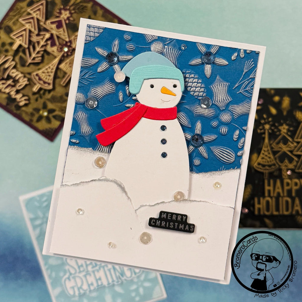 Simon Says Stamp Arthur the Snowman Wafer Dies s944 Festive Fun Christmas Card