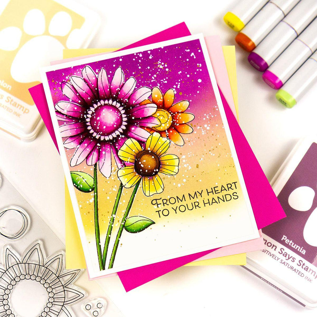 Simon Says Clear Stamps Artsy Florals 2083ssc Sweet Wishes Friend Card | color-code:ALT01